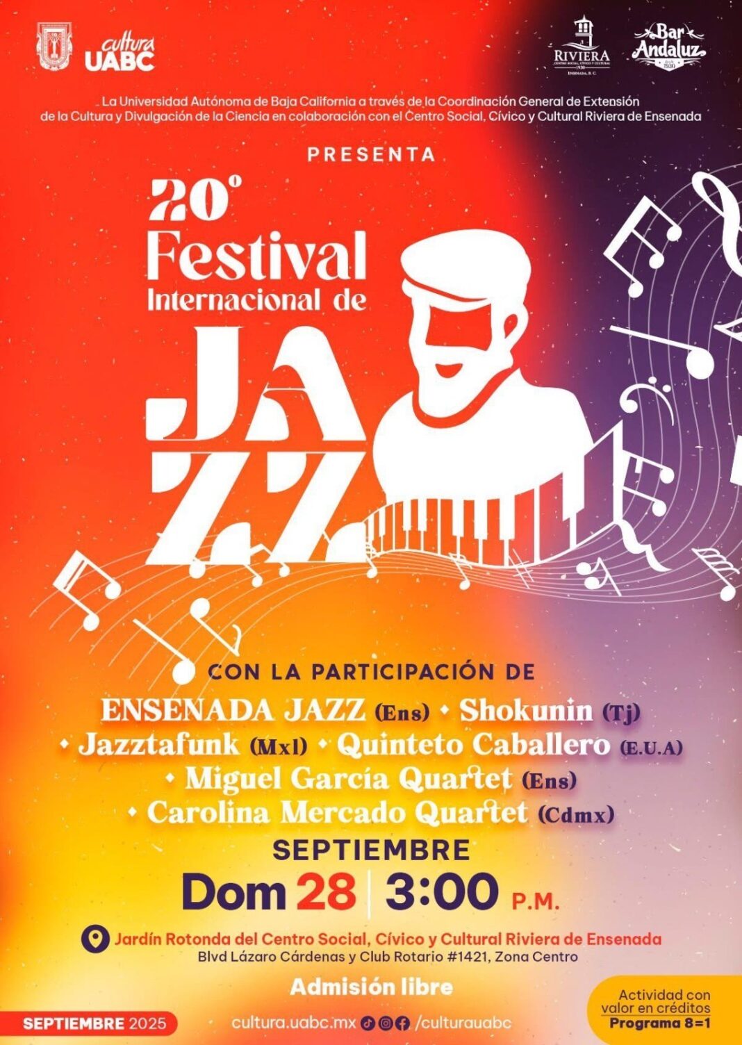 Será Festival de Jazz este domingo en el Riviera