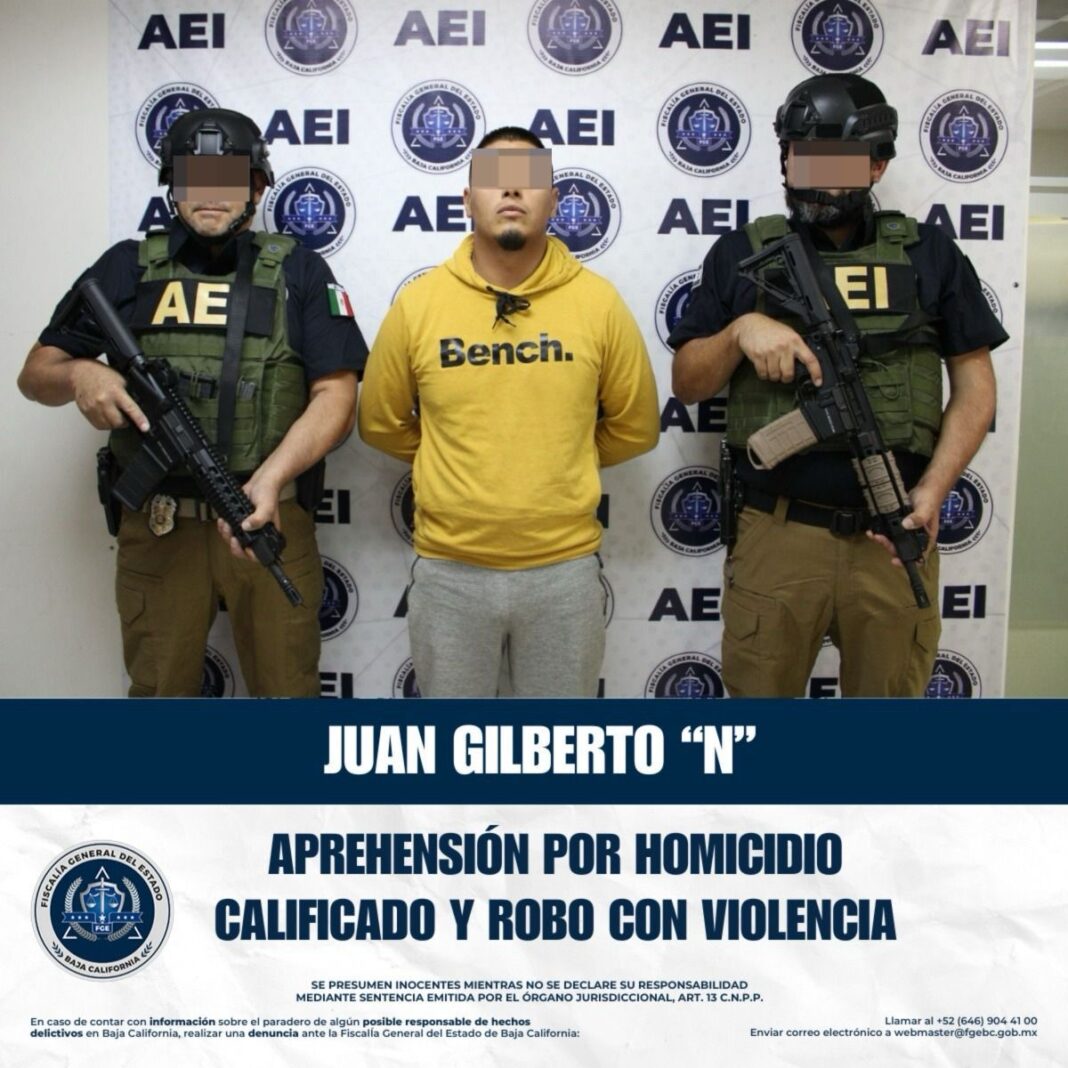 Detienen a “El Lucas” responsable de homicidio y robo de casa cambista en Tijuana
