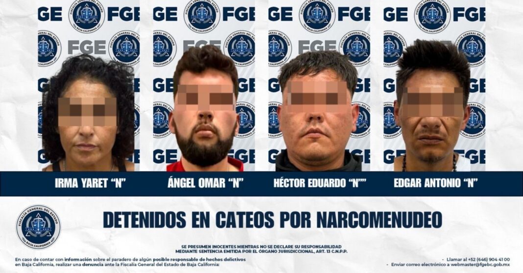 Detienen a cuatro narcomenudistas tras cateos
