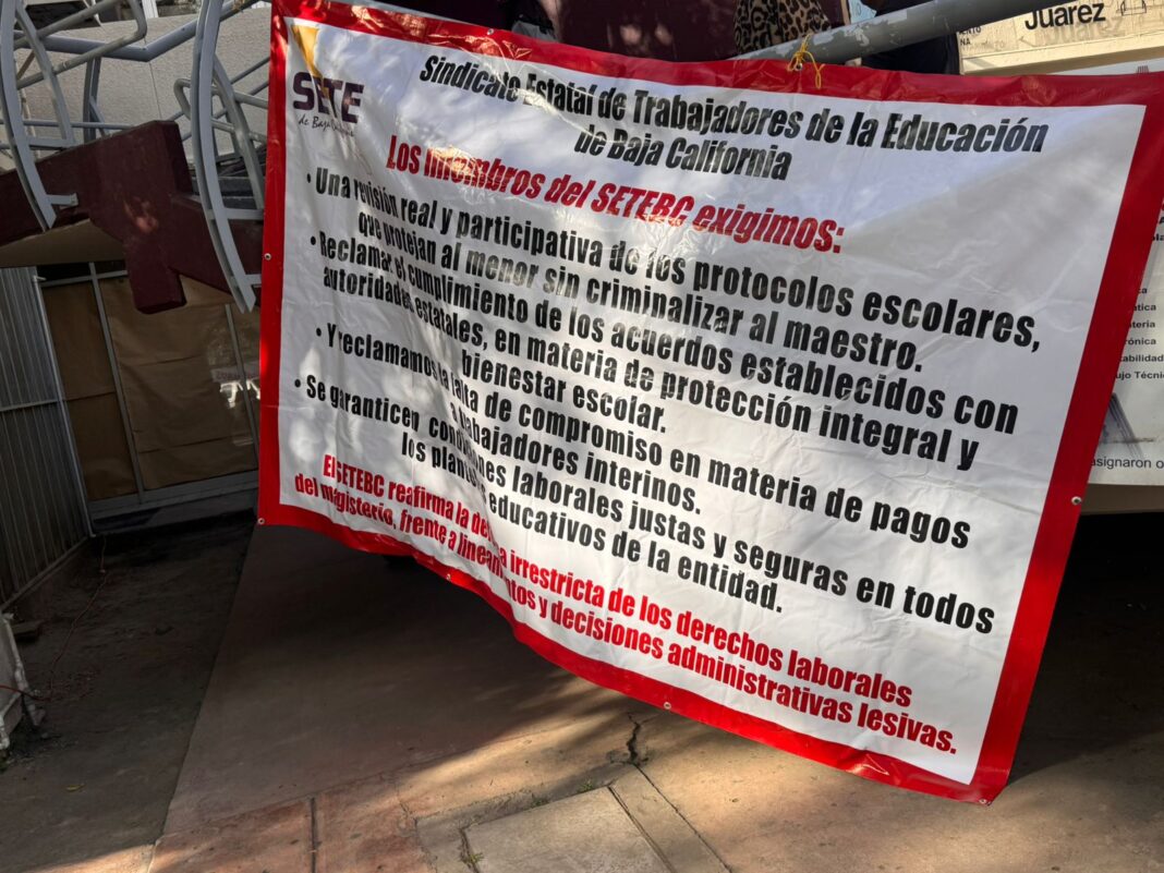 SETEBC concluye paro magisterial ante promesa de pago a interinos