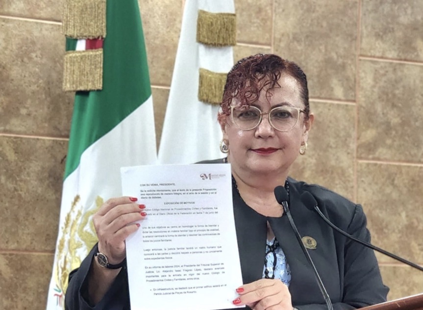 Diputada Méndez presenta exhorto sobre implementación del nuevo código civil y familiar en BC