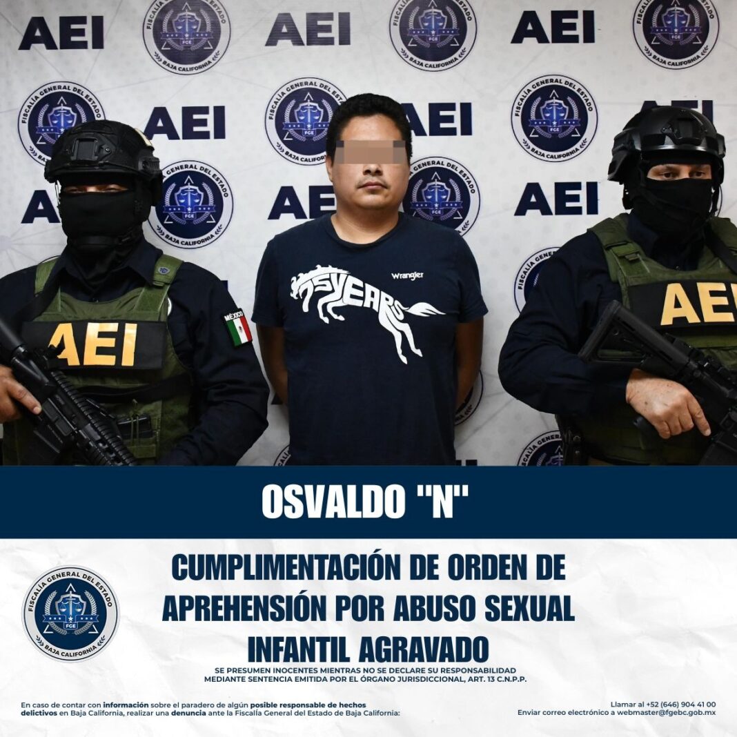 Capturan en Tijuana a sujeto buscado en Jalisco por abuso sexual infantil agravado