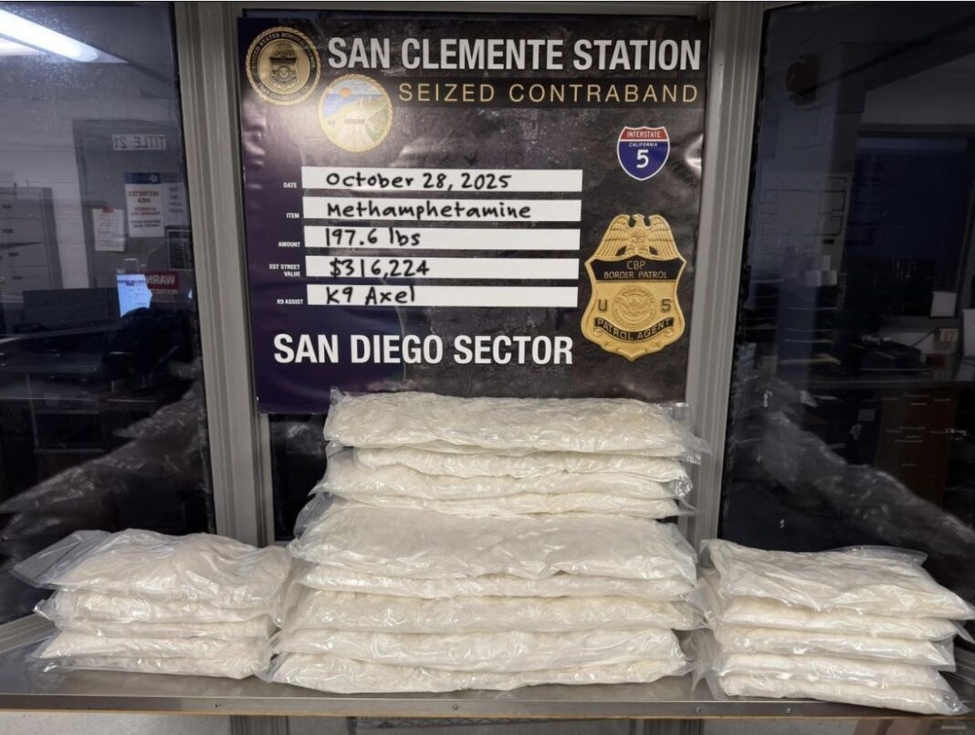 Patrulla Fronteriza de San Diego asegura más de 390 libras de droga en solo dos semanas