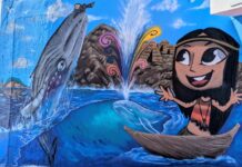 Revelan mural en La Bufadora, ícono turístico de Ensenada