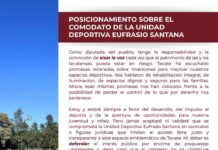 Duplicada Maythé Méndez Vélez fija postura: “La Unidad Deportiva Eufrasio Santana no está en venta”