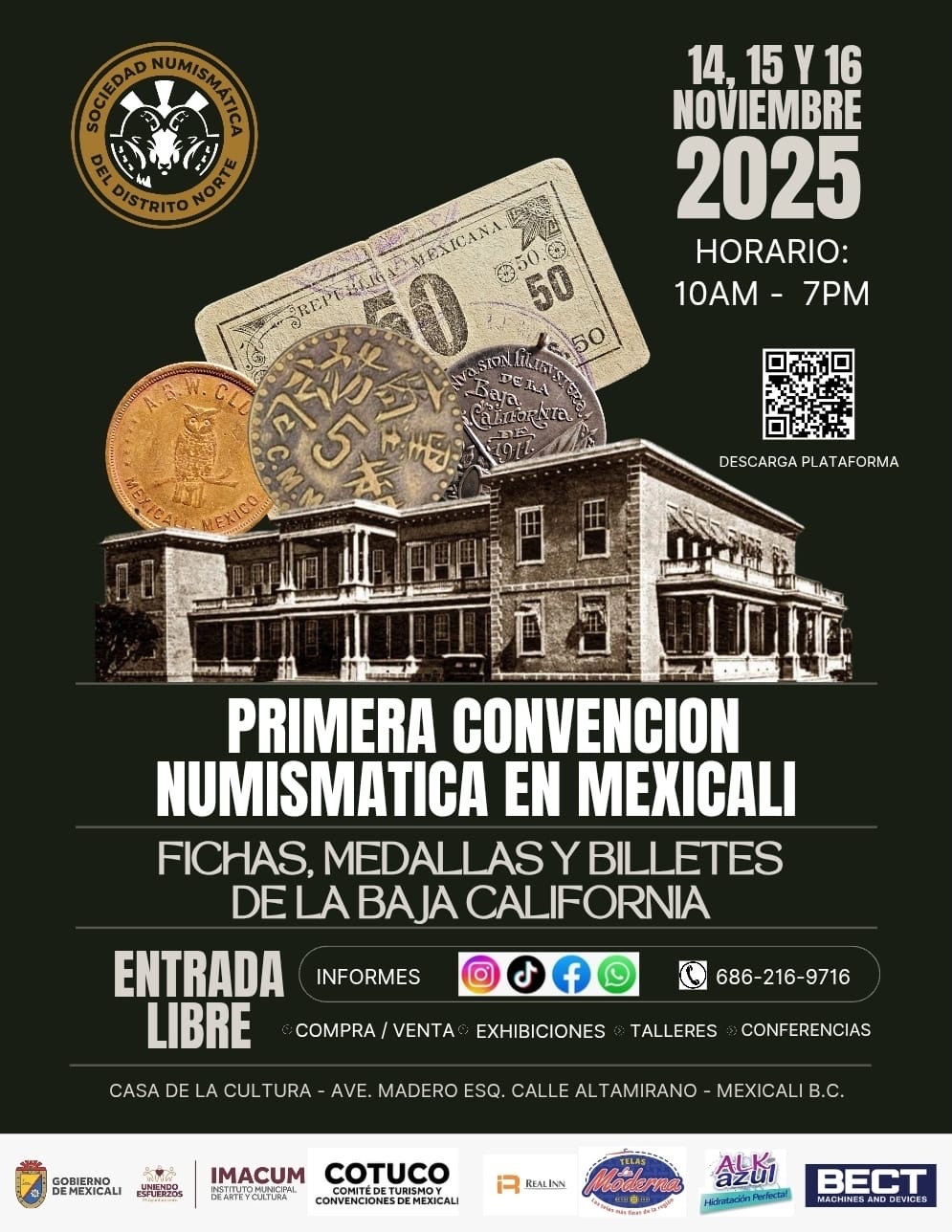 Mexicali será sede de la primera Convención Numismática de la Frontera