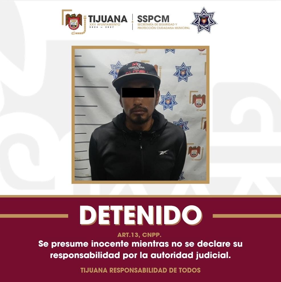Coordinación policial permite detener a presunto homicida en Tijuana