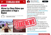 Falso que gobernadora Marina del Pilar estuviera en Madrid y avión militar de EU en Tijuana: GobBC