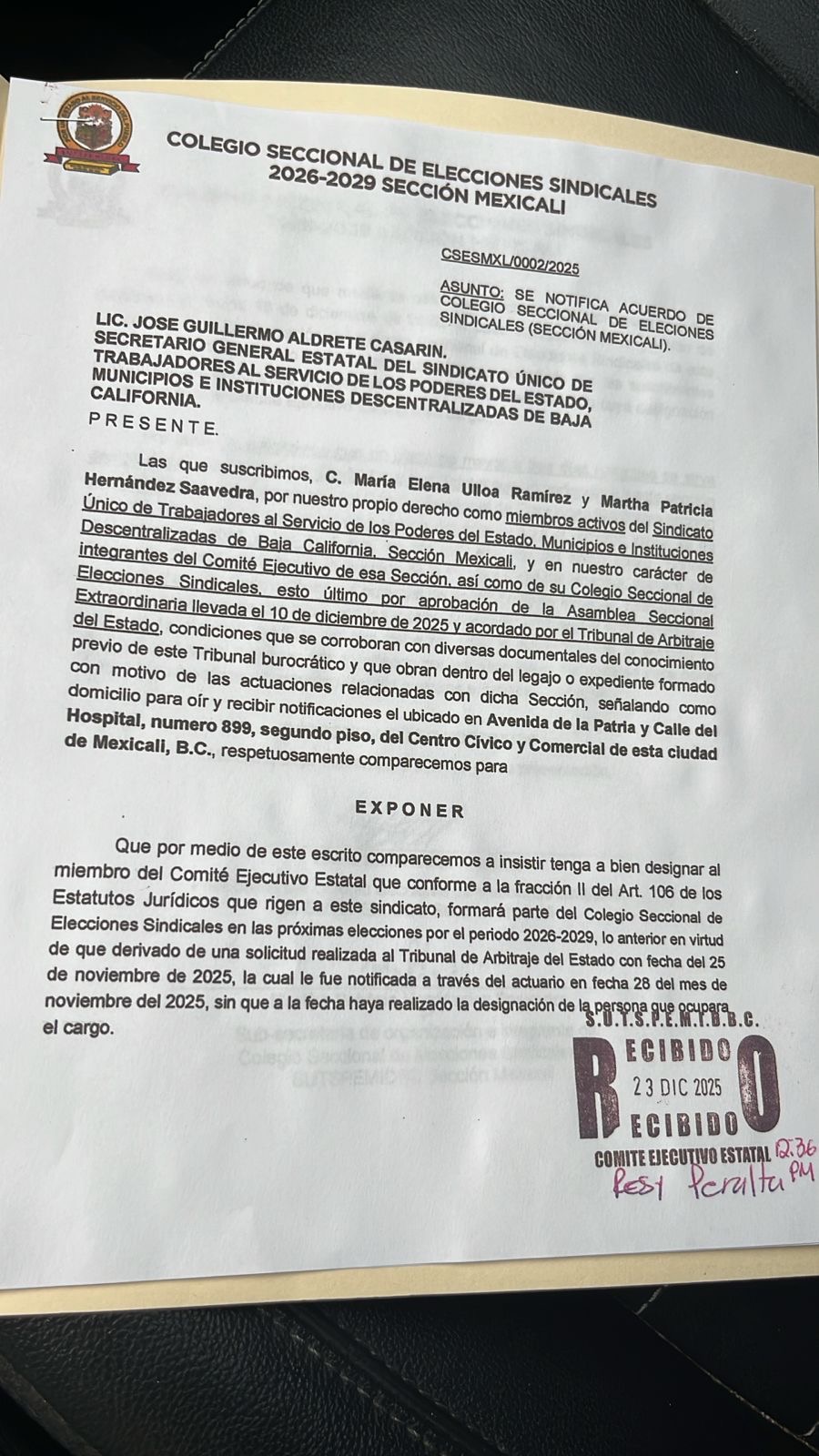 Tribunal valida consejo electoral de burócratas en Mexicali y descarta intervención estatal