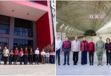 Inauguran Claudia Sheinbaum y Marina del Pilar primer tramo del Viaducto Elevado y la Universidad Rosario Castellanos