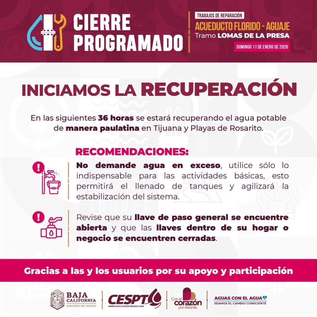 Termina CESPT trabajos de interconexión del acueducto Florido-Aguaje