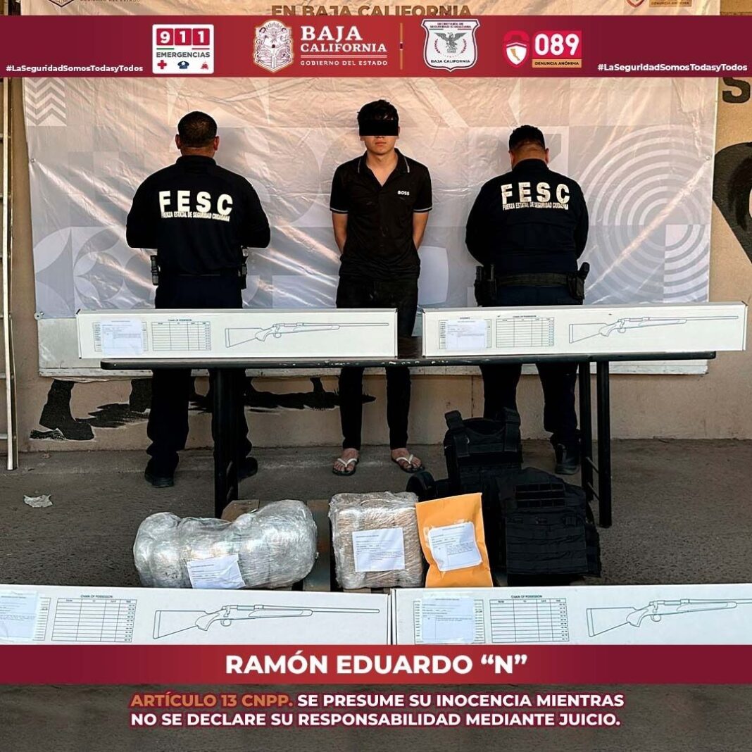 Cae presunto integrante de cartel tras persecución en Mexicali