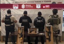 Aseguran armas, chalecos y vehículo robado durante operativo