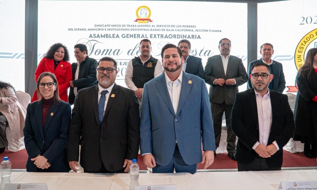 Burgueño estrecha lazos con el Sindicato de Burócratas 2026-2029