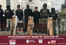 Detienen a tres individuos con armamento