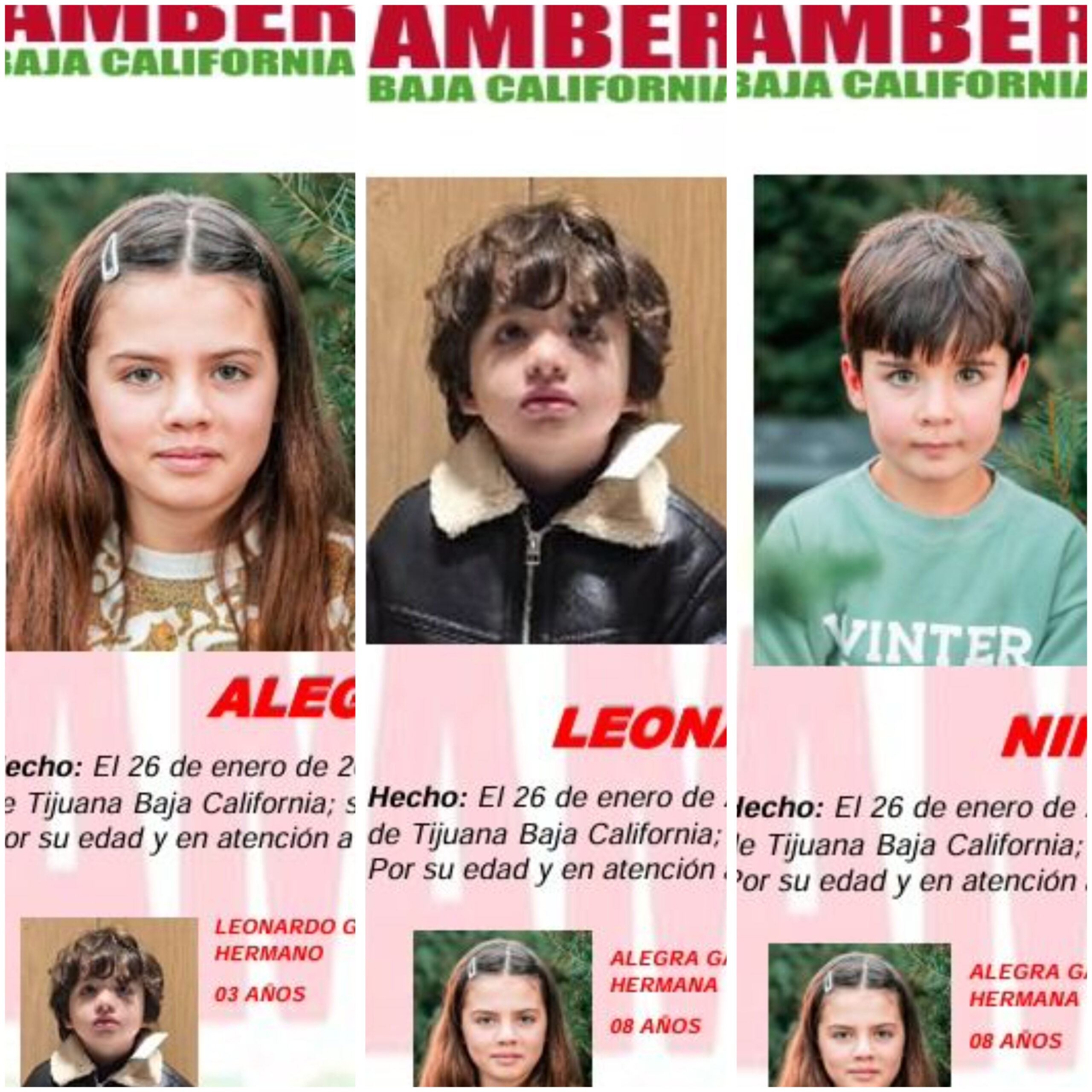 Lanzan alerta Amber por hermanitos franceses desaparecidos en Tijuana