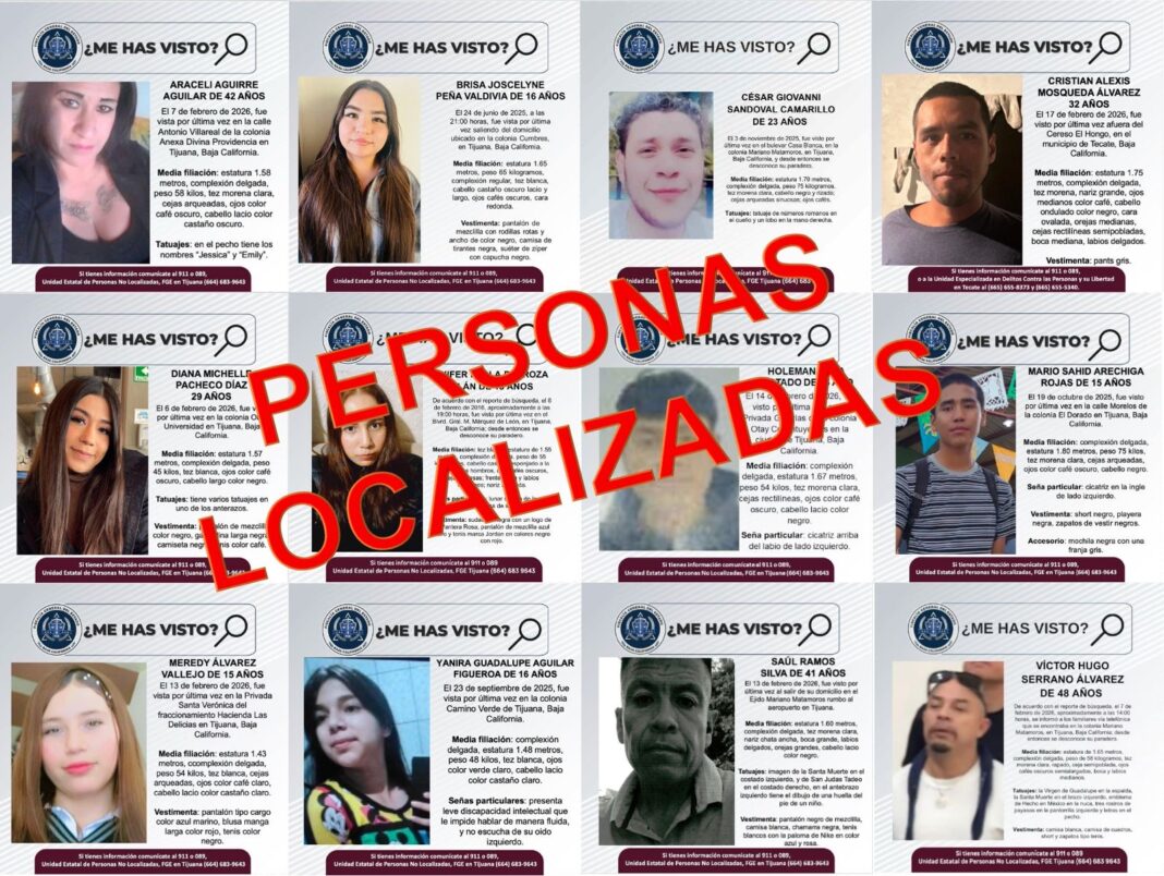 FGE localiza a 12 personas reportadas como desaparecidas