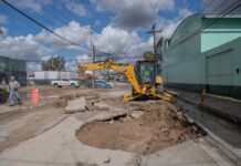 Hundimiento en colonia Magisterial moviliza a CESPT durante la madrugada