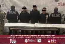 Caen tres presuntos integrantes de célula criminal armados cerca del muro fronterizo en Tecate
