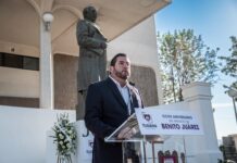Encabeza Ismael Burgueño la ceremonia conmemorativa del 220 Aniversario del natalicio de Benito Juárez