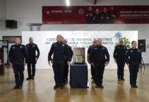 Rinde SSPCM honras fúnebres al Oficial César Eduardo Pineda Mora