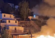 Atiende Bomberos incendio de viviendas en la colonia Leandro Valle