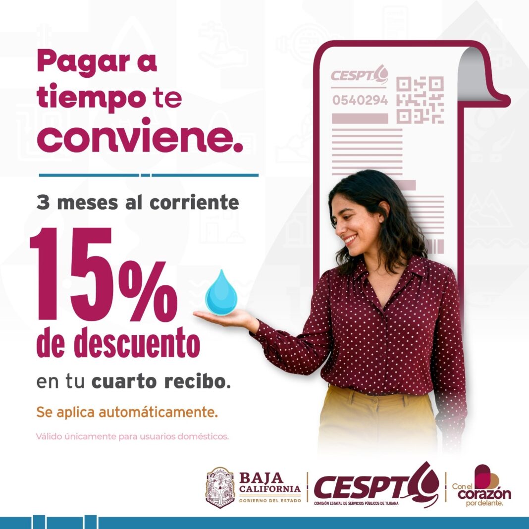 CESPT premia puntualidad con 15% de descuento