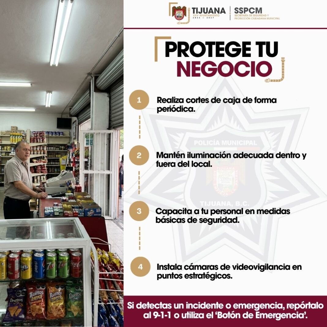 Emiten recomendaciones para prevenir robos y proteger negocios en Tijuana